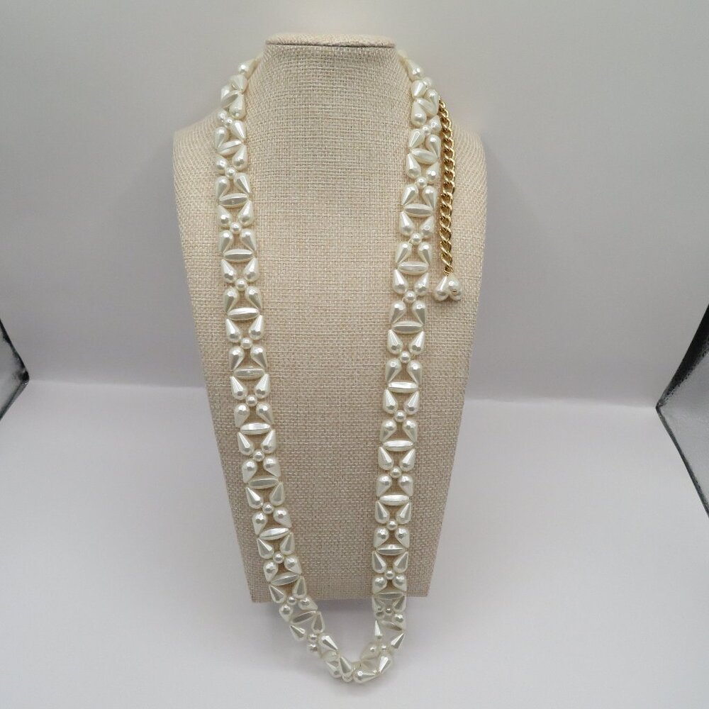 Vintage Hong Kong Faux Pearl Necklace or Belt - Picture 1 of 11